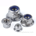 Stainless steel flange nylon nut